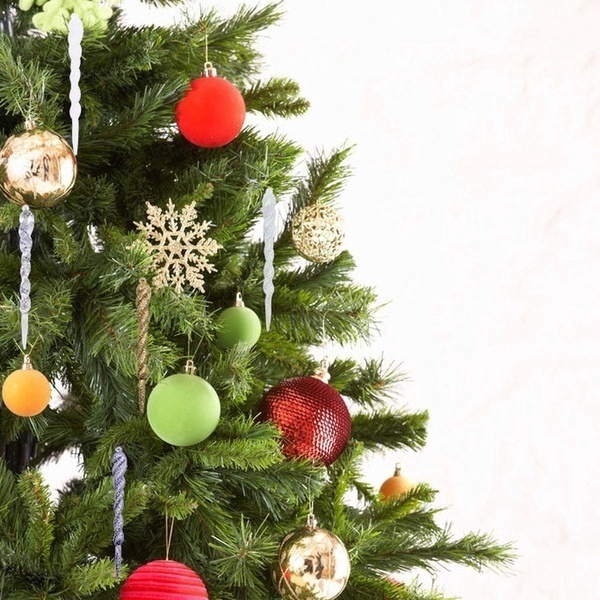12 cây đá giả 5 màu dùng trang trí cây thông noel