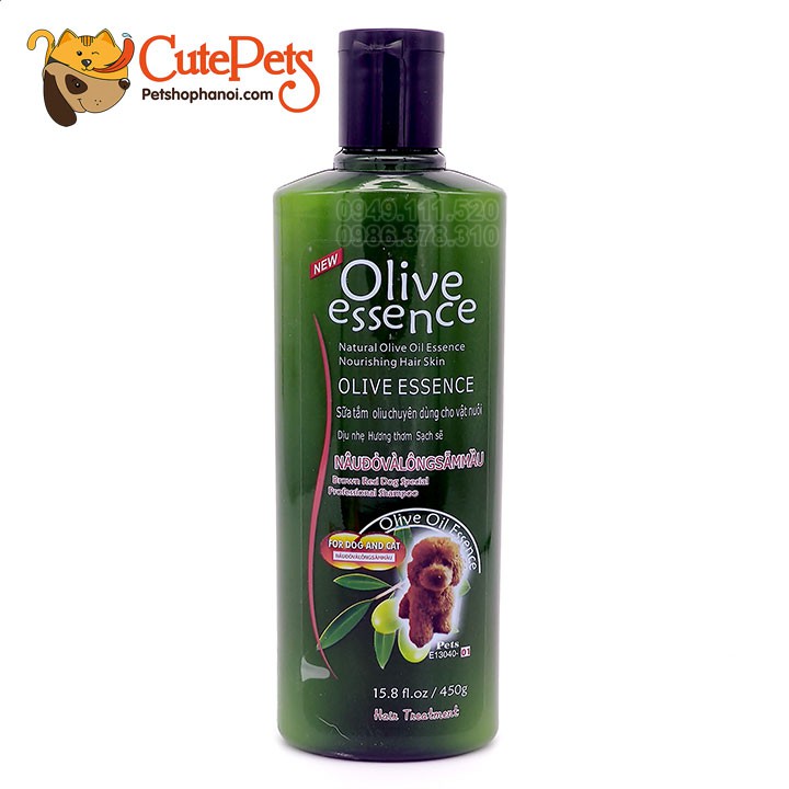Sữa tắm cho chó mèo Olive Essence 450ml dầu tắm thú cưng Từ thiên nhiên - Cutepets