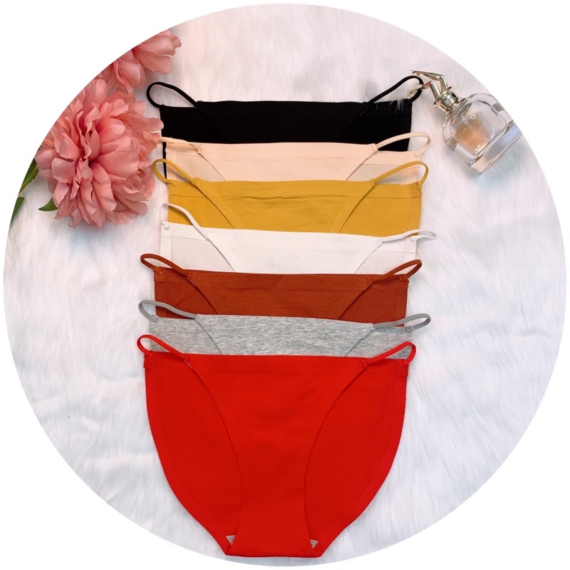 Quần lót cotton kháng khuẩn, viền ép lạnh, cạp phối dây hông cá tính | BigBuy360 - bigbuy360.vn