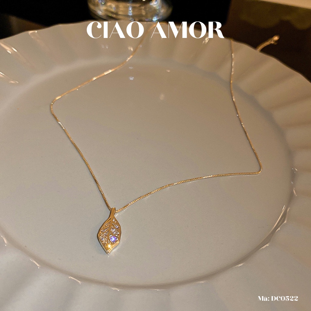 Dây chuyền, Vòng cổ nữ lá mảnh đơn giản thành lịch Trang sức Ciao Amor - DC0522