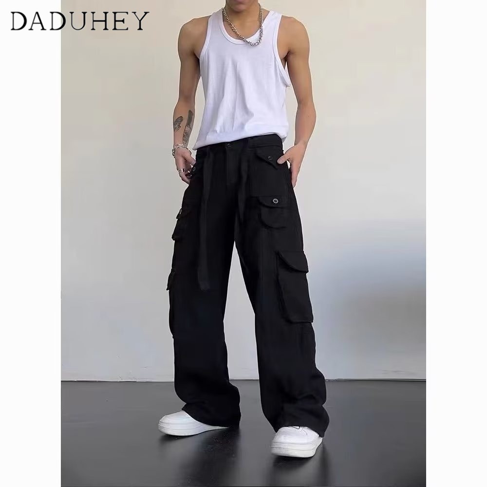 Quần Dài Dáng Rộng Phối Nhiều Túi Thời Trang Mùa Hè 2022 Phong Cách Hàn Quốc Cho Nam Và Nữ Daduhey