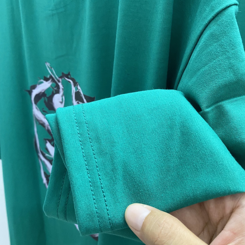 Áo thun tay lỡ SWE KHÓI ĐEN XANH LÁ ĐẬM to KKIMSHOP , Áo thun unisex nam nữ form rộng oversize chất liệu Cotton Thái