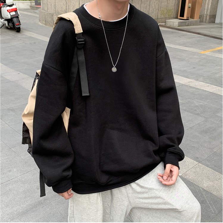 Áo Sweater Nỉ Bông Trơn Unisex Cho Cả Nam Và Nữ Vải Nỉ Bông Dày, Đẹp Và Thoáng Mát