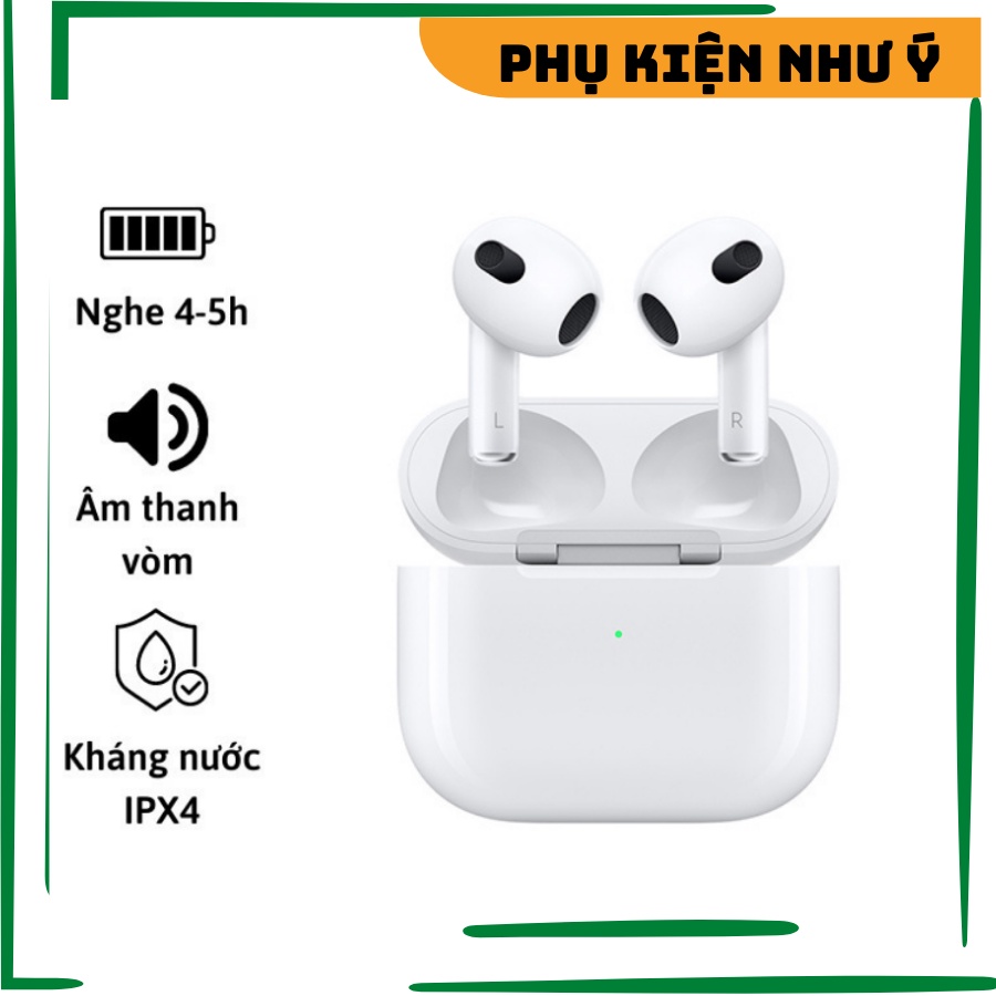 Tai Nghe Bluetooth AP 3 TWS, Thời lượng pin 4-5h, Chống Nước IP4, Cảm Ứng,Đổi Tên, Khử Tiếng Ồn, Sạc Không Dây