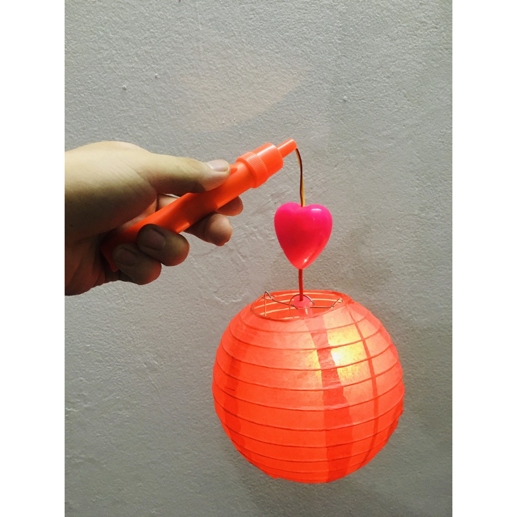 Đèn lồng trung thu HÌNH TRÒN truyền thống, có nhạc trung thu Việt Nam, đèn sáng Tặng kèm pin