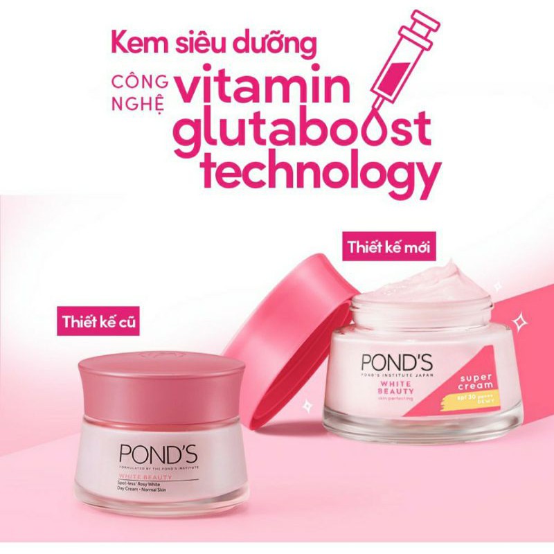 Kem dưỡng da trắng hồng rạng rỡ Pond's White Beauty ban ngày 50g