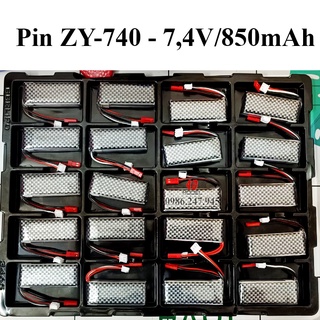 Pin Máy Bay Điều Khiển Zy740. Dây sạc pin Zy740. Pin 2s 7,4V/850mAh. Phụ kiện máy bay. Phụ kiện RC