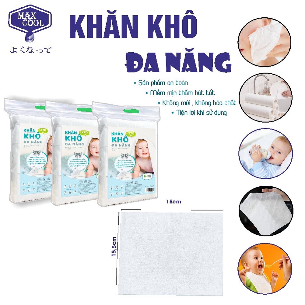 Khăn khô đa năng Yuniku 270 tờ