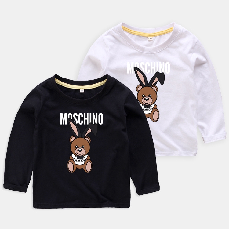 Áo Thun Tay Dài Moschino Cho Bé Trai (5 Màu)