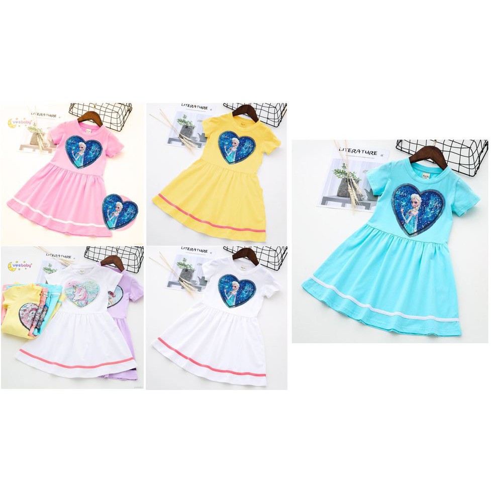 Đầm công chúa Pony Unicorn Elsa kim sa vuốt xinh xắn size 2-14 (8-36kg)