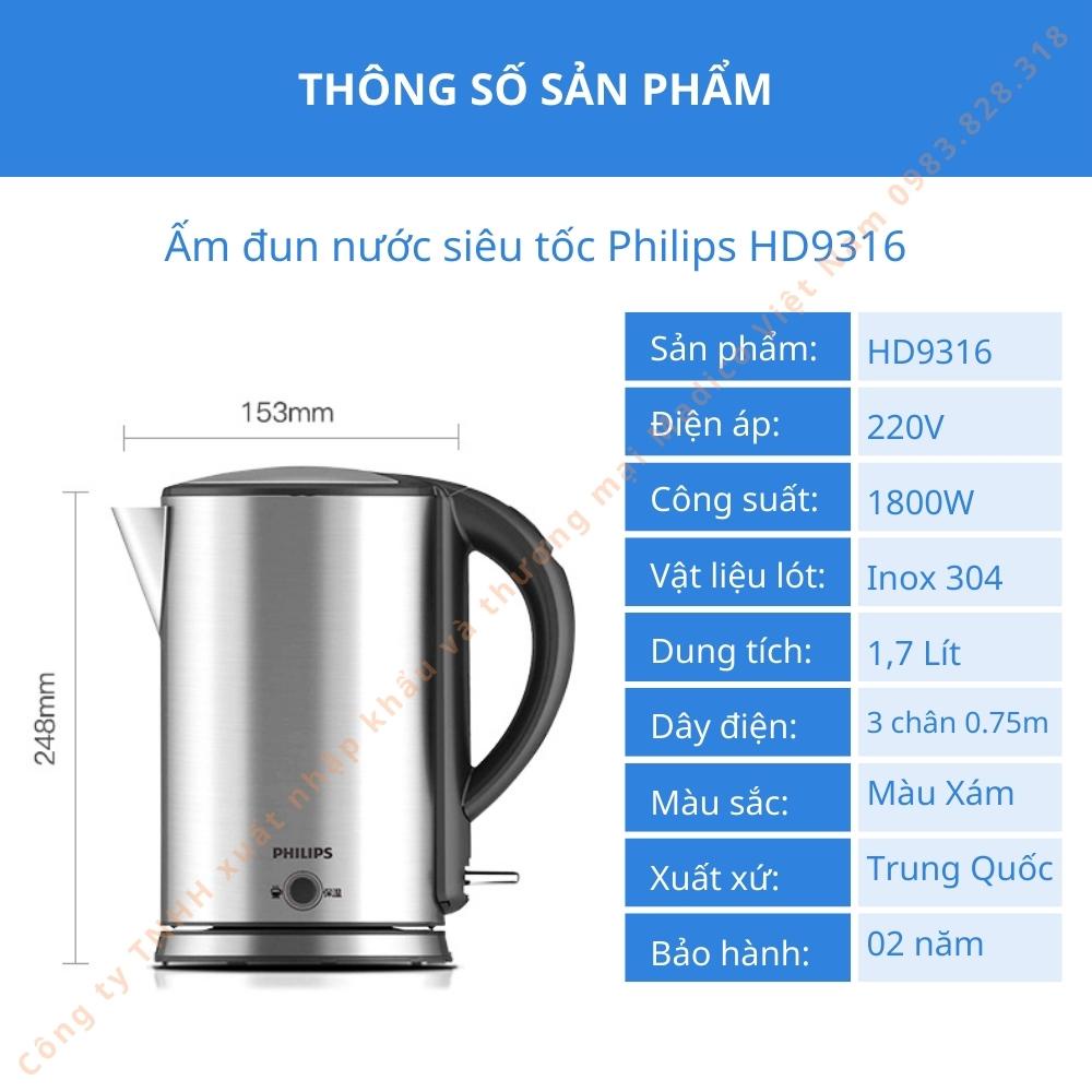 Âm siếu tốc Philips HD9316 dung tích 1. 7 Lít - sytanllow
