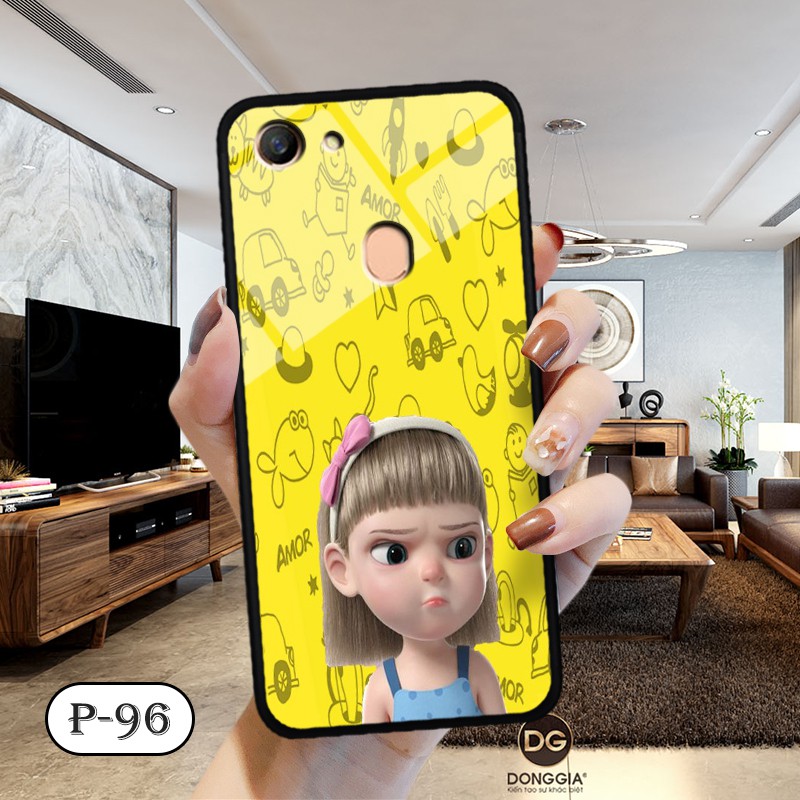 Ốp lưng kính 3D OPPO F5/ F5 Youth- cute