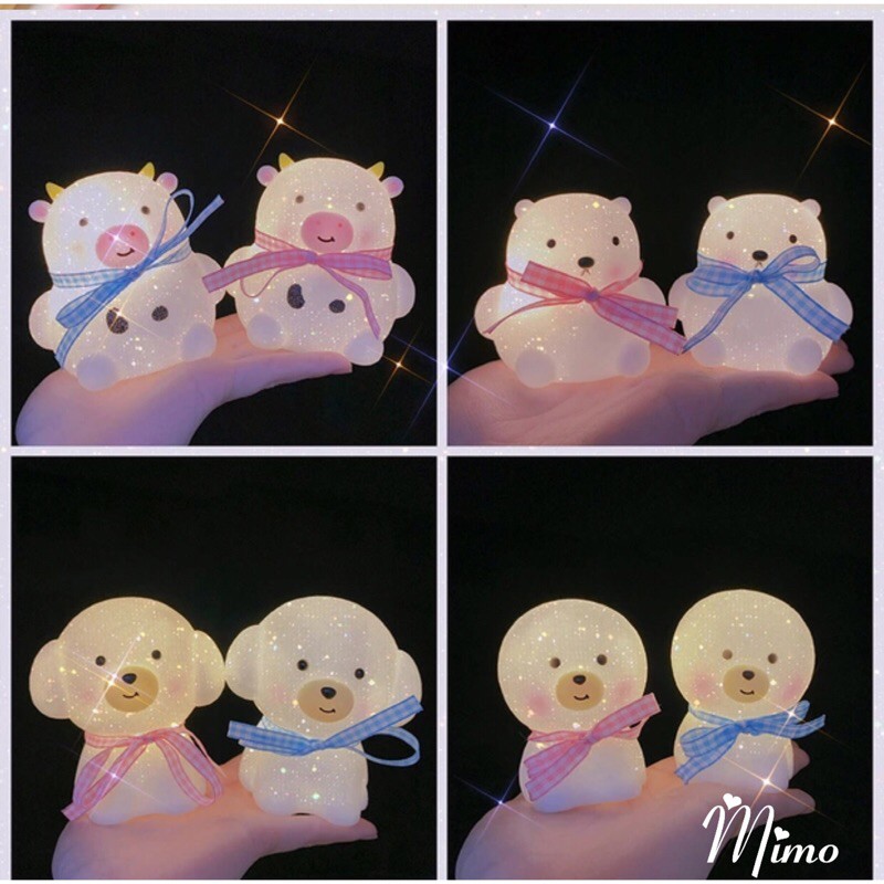 Đèn ngủ Led hình động vật với ánh sáng hài hòa tự nhiên trang trí phòng ngủ độc đáo siêu cute