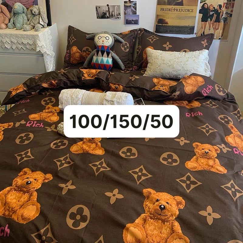 SET BỘ 1 VỎ GA+2 VỎ GỐI GẤU LV SIÊU HOT | BigBuy360 - bigbuy360.vn