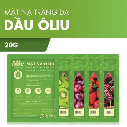 Mặt Nạ Ôliv Nuôi Dưỡng Trắng Da Hương Oliu và Trái Cây