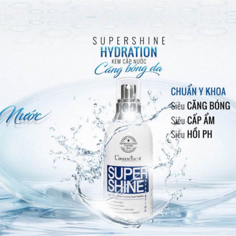 Kem cấp nước căng bóng da Cosmeheal Super Shine Hydration, kem dưỡng giúp hồi sinh những làn da yếu, da lão hóa 50ml