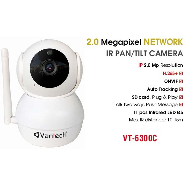 Camera ip VANTECH VT-6300C h265+