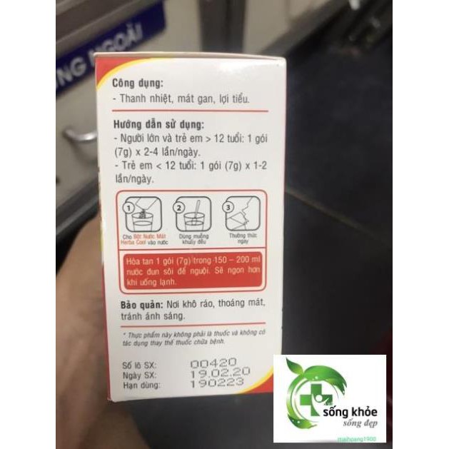 BỘT SỦI THANH NHIỆT HERBACOOL- thanh nhiệt, mát gan