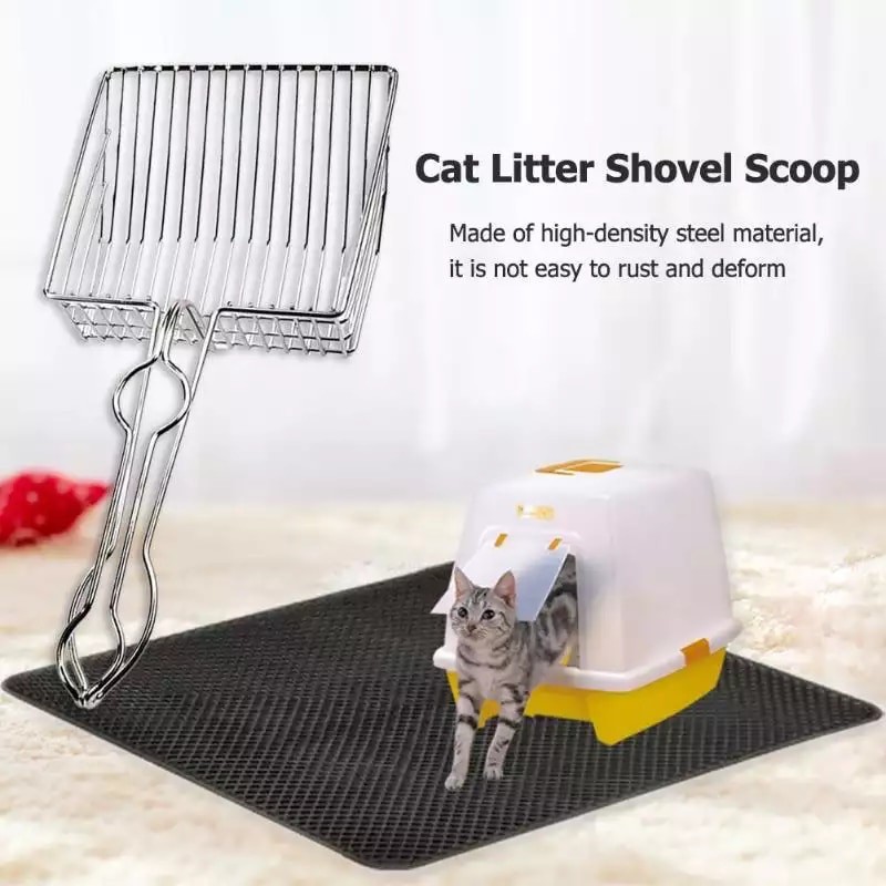 𝑭𝑹𝑬𝑬𝑺𝑯𝑰𝑷 Xẻng xúc cát vệ sinh cho mèo bằng inox. Nếu nhà bạn nuôi trên ba bé mèo đây là chân ái dành cho bạn. Xẻ