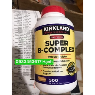 Viên uống Super B complex kirkland have 500 viên