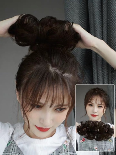 CAO CẤP- Tóc búi cột xoăn