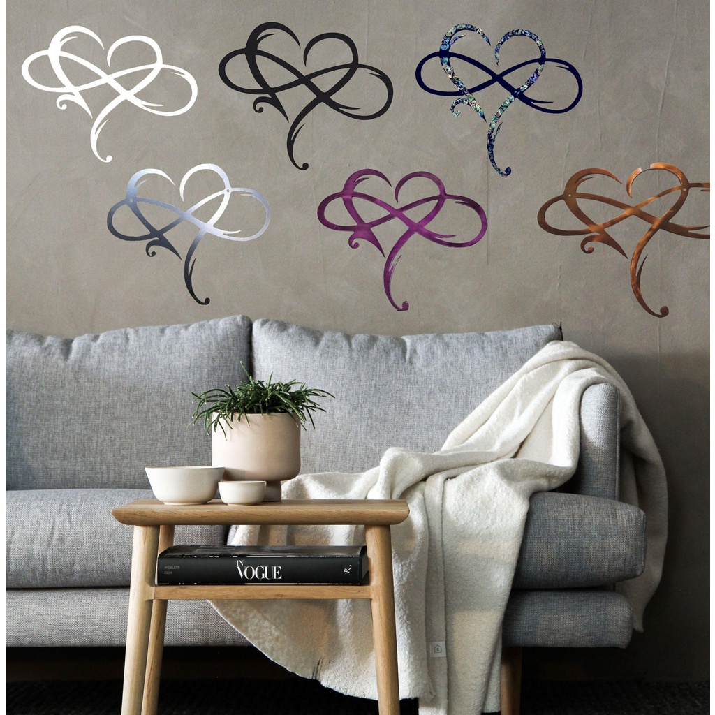 Phụ Kiện Trang Trí Tường Hình Trái Tim Bằng Kim Loại Màu Ngà Độc Đáo