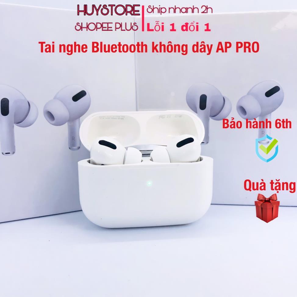 Tai nge bluetooth không dây TWS Aripods Pro chống ồn chơi game dùng cho IPhone Android