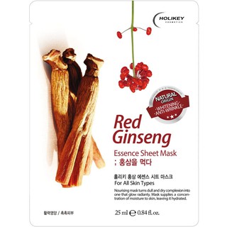 [Chính hãng] Hộp 10 Mặt nạ Hồng Sâm trẻ hóa làn da & cấp ẩm HOLIKEY RED GINSENG ESSENCE SHEET MASK