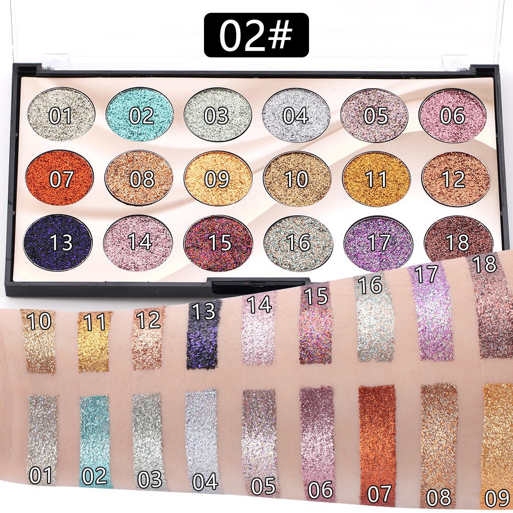 Bảng phấn mắt MISS ROSE có 18 màu phối nhũ chống nước hiệu quả | BigBuy360 - bigbuy360.vn