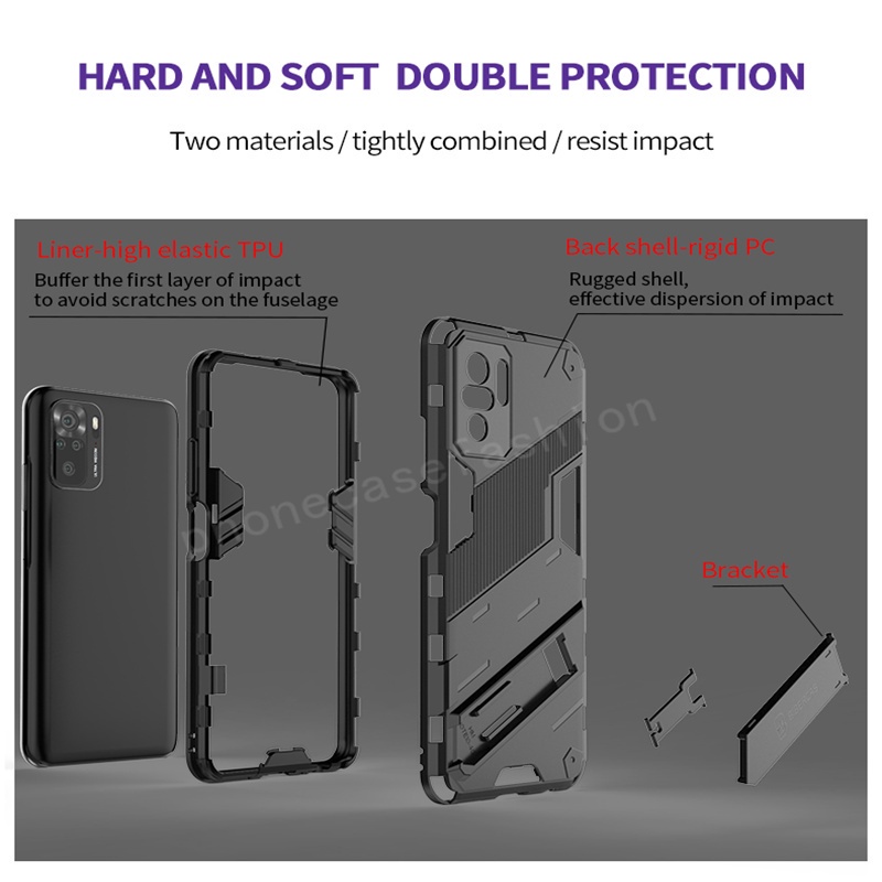 Ốp Điện Thoại Silicon Chống Sốc Có Giá Đỡ Tiện Dụng Cho Samsung Galaxy A22 A03s A03 s LTE M32 4G 5G