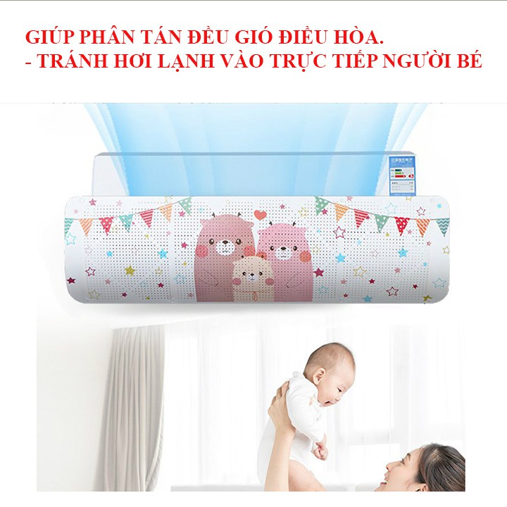 Tấm chắn gió điều hoà, tấm chuyển đổi hướng gió điều hoà, máy lạnh bảo vệ sức khoẻ gia đình