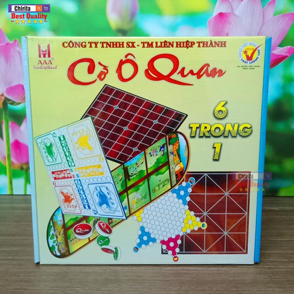 Bộ Cờ Ô Quan 6 Trong 1 LIÊN HIỆP THÀNH - Gồm 6 Bộ Cờ : Cờ Ô Quan - Cờ Ca Rô - Cờ Cá Ngựa - Cờ Nhảy - Cờ Gánh - Cờ Vây