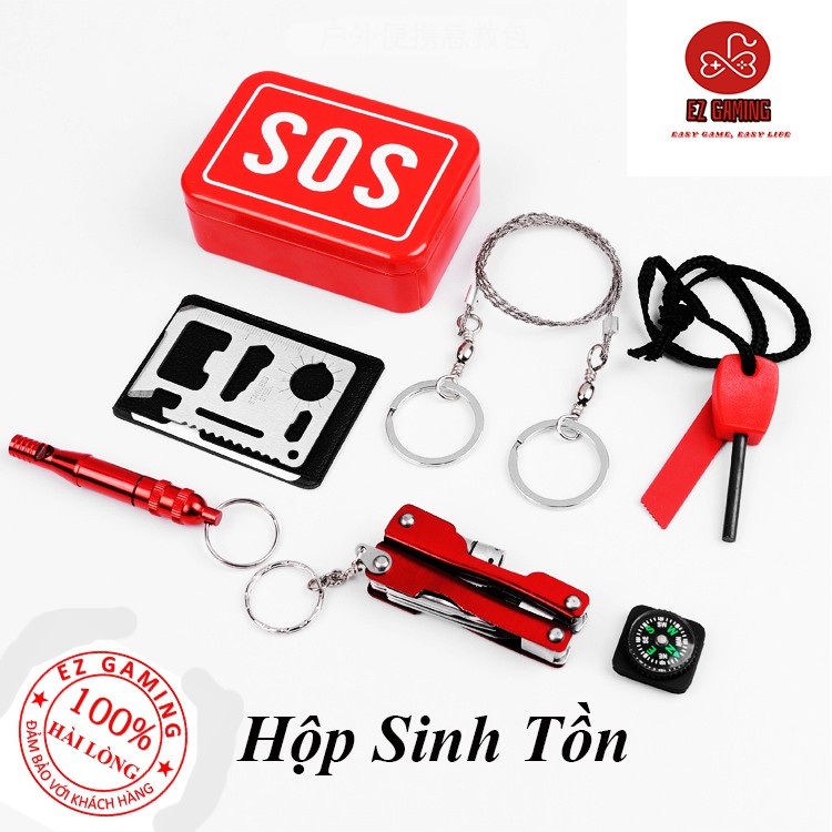 [Free ship] Hộp sinh tồn, dã ngoại SOS Phụ kiện phượt thủ