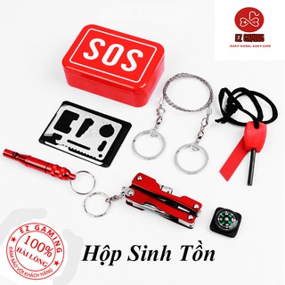 [Free ship] Hộp sinh tồn, dã ngoại SOS Phụ kiện phượt thủ