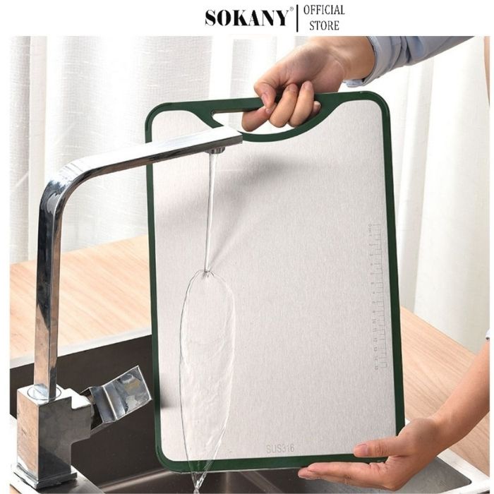 Thớt hai mặt gỗ mun nguyên khôi và inox 304 chống nấm mốc ( Hàng cao cấp xuất khẫu )