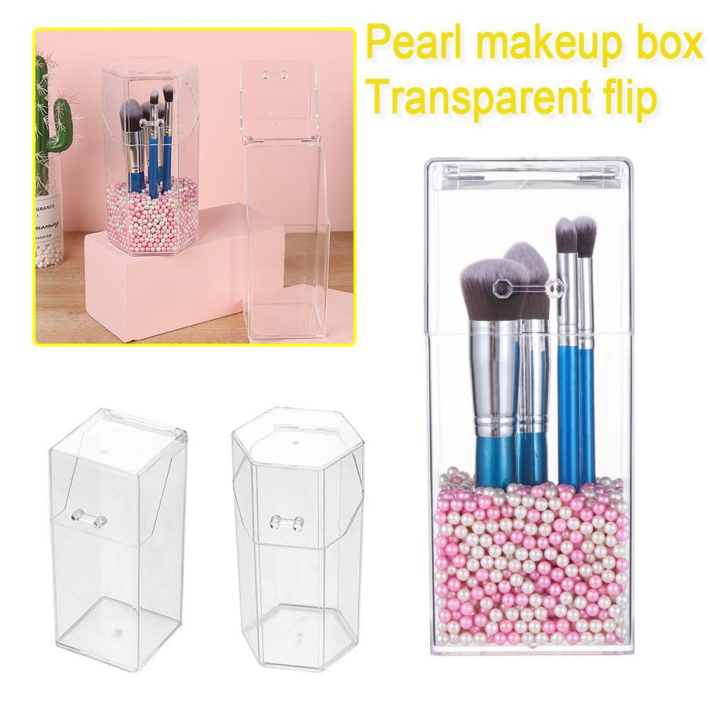 HS Hộp Đựng Cọ Trang Điểm Có Nắp Đậy Chống Bụi Ốp