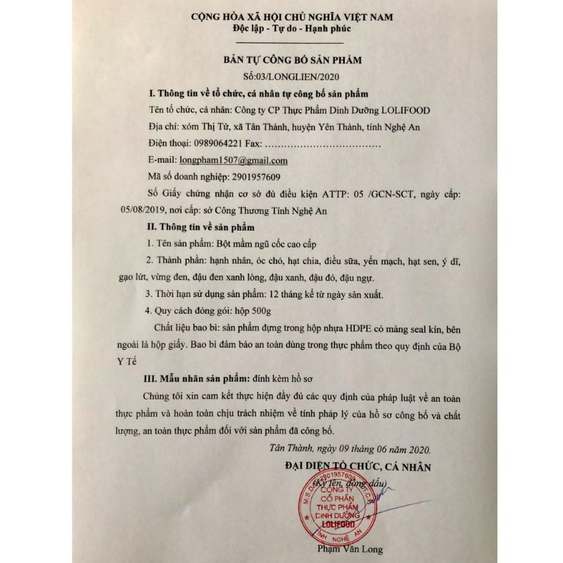 Bột Mầm Ngũ Cốc Cao Cấp Grainlife 500gr - Ngũ cốc dinh dưỡng Long Liên - Tăng sức đề kháng, bổ sung dinh dưỡn