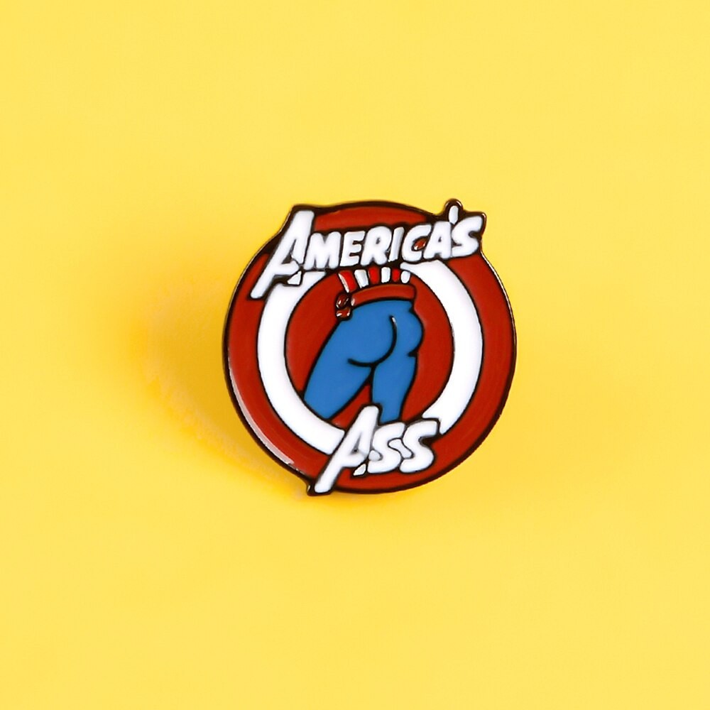 [Mã FASTGRET4 giảm 10% đơn 99K] Pin cài áo khiên America Ass của Captain America - GC230