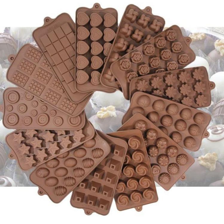 ✴➠ Khuôn Làm Sô Cô La Thạch Pudding/Thạch Hình Trái Tim/Bướm/Lá/Ngôi Sao/Trái Tim