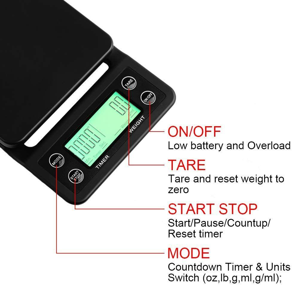 Cân Điện Tử Pha Cà Phê Màn Hình LCD Độ Chính Xác Cao