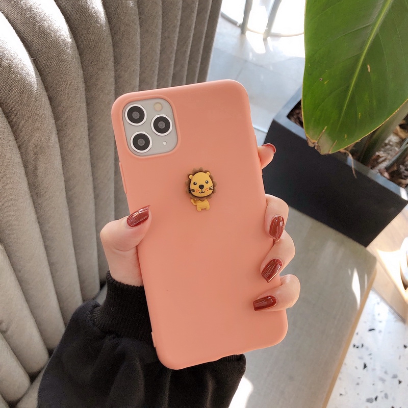 Xiaomi Redmi Note 9S Note 4X 4 5 Plus 9  7 6A 4A Note 5A Prime Note 5 7 Casing Cute 3D Lion Phone Case