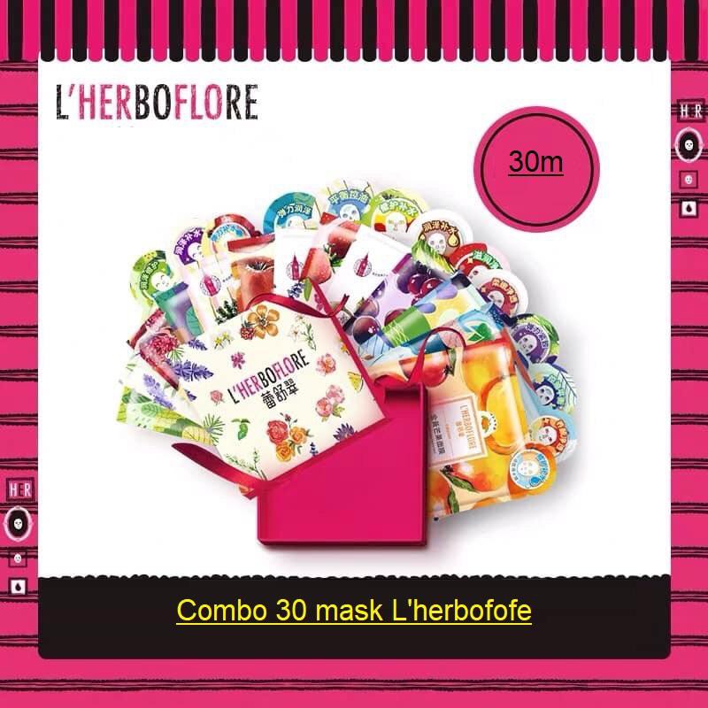 Combo 30 mặt nạ L'HERBOFORE mix