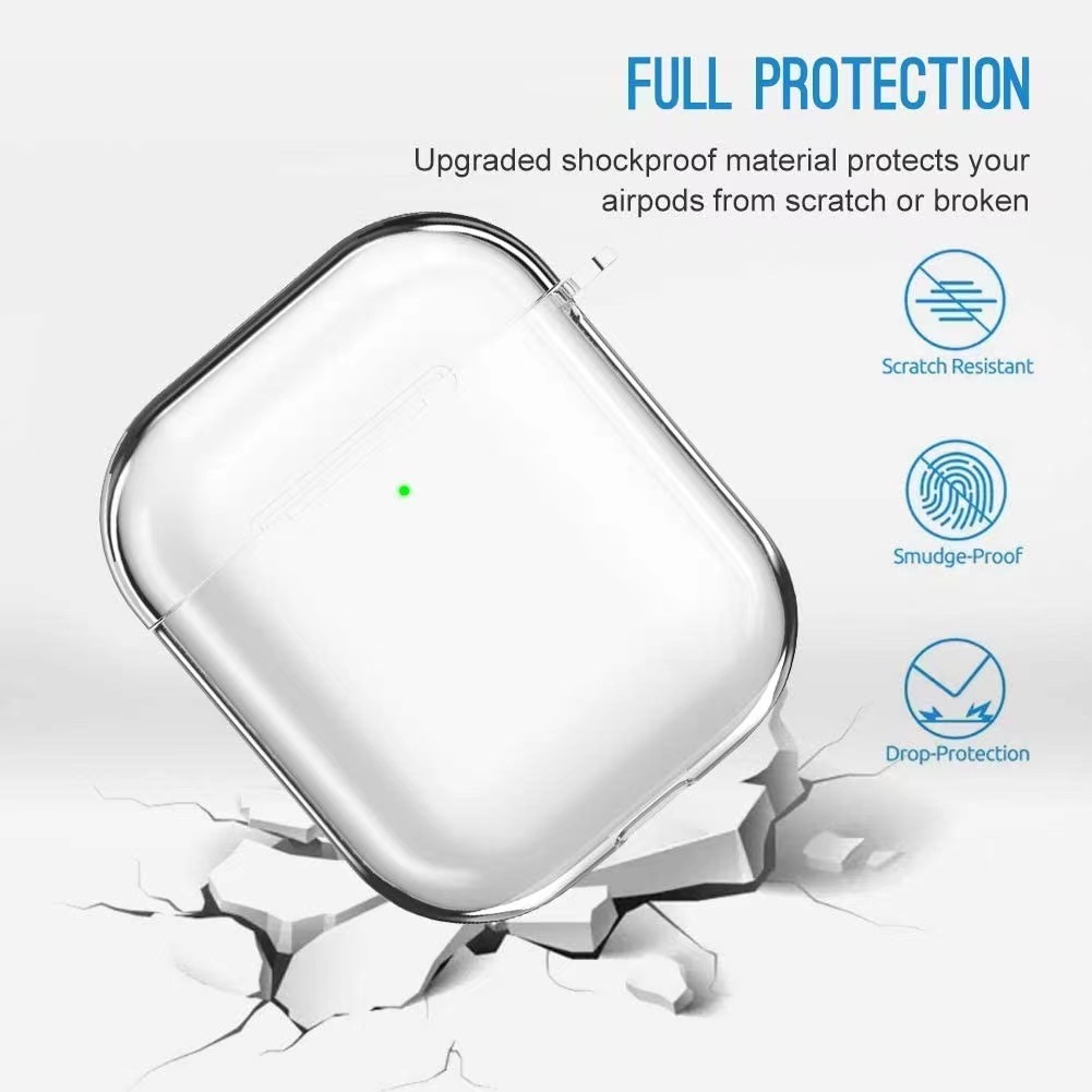 Vỏ Bọc Silicone Trong Suốt Cho Hộp Sạc Tai Nghe Không Dây AP Pro 1/2/3