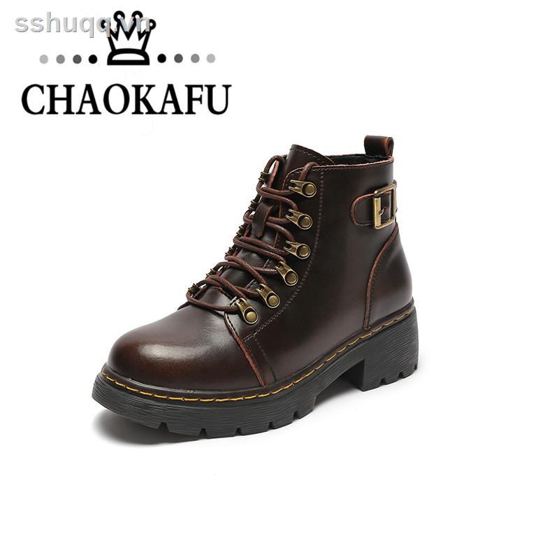 Giày bốt Martin mỏng đế dày thiết kế độc đáo phong cách Anh Quốc thời trang xuân thu cho nữ 2021 | BigBuy360 - bigbuy360.vn