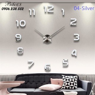 Đồng hồ trang trí treo tường - gắn tường sáng tạo 3D DH08 bibi68 giá tốt