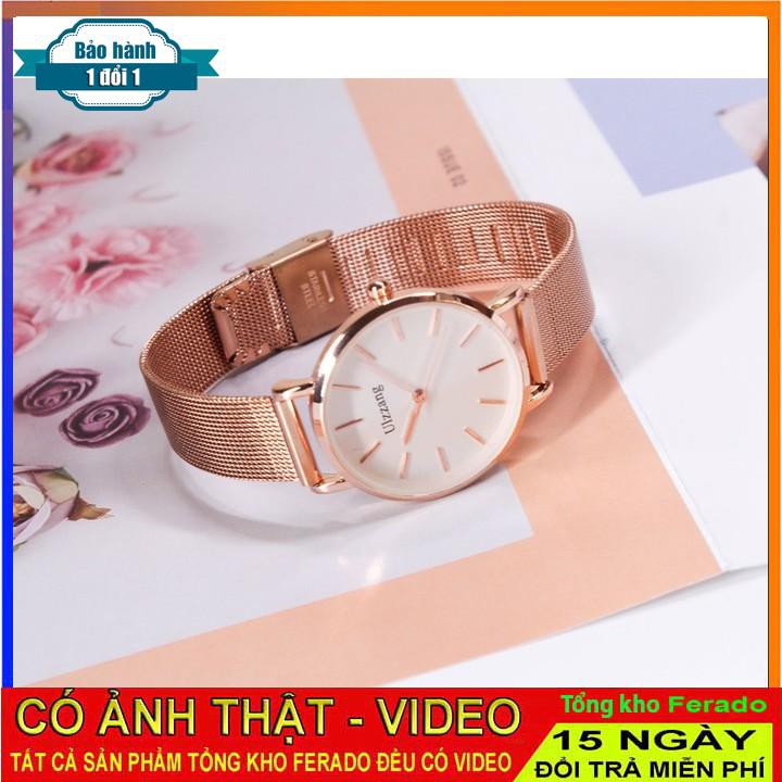 [ xả kho ] Đồng hồ nữ Ulzzang 5027 dây thép lưới mặt tròn số vạch
