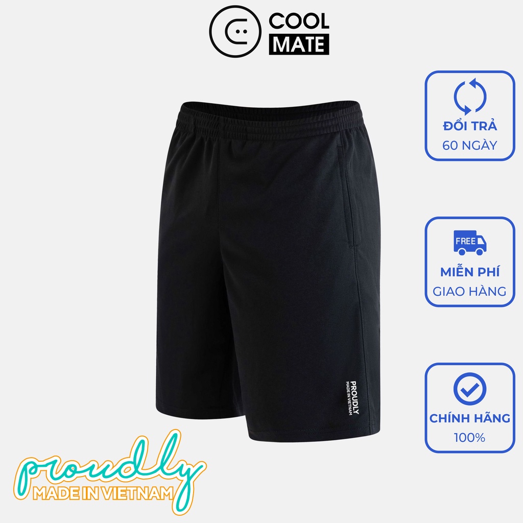 Proudly | Quần short nam Promax-S1 thoáng khí màu đen - thương hiệu Coolmate