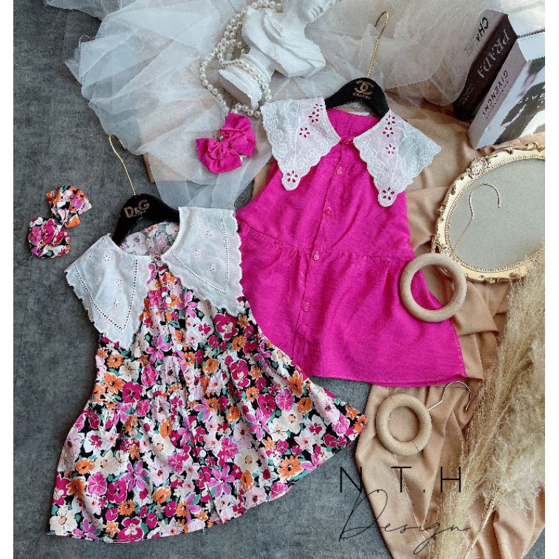 Váy  đũi kèm  cặp  tóc