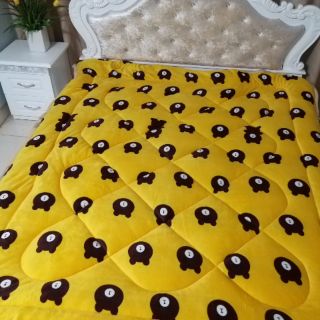 Chăn lông cừu cao cấp - gấu vàng