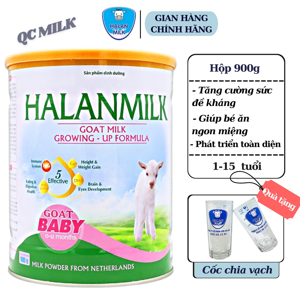 Sữa bột Halanmilk Goat baby 900g Bổ sung dinh dưỡng cho bé,Halanmilk